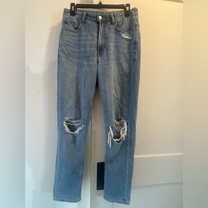 Distressed Blue Denim American Eagle jeans
